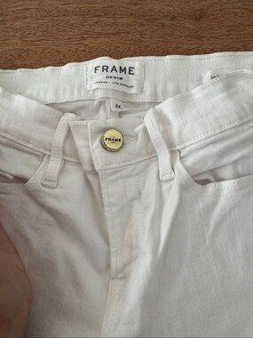 Frame Denim White Kids High-Rise Jeans